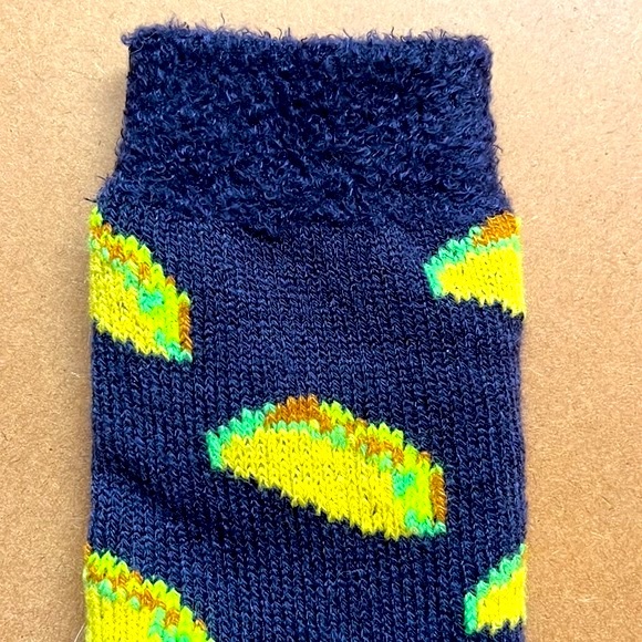 NWT Men’s NEO Cozy Cabin Taco Crew Large Navy Socks - Picture 5 of 6